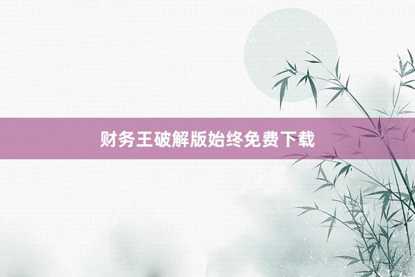财务王破解版始终免费下载